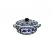 saucepan with a cover - Polish pottery