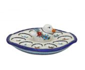Plate for eggs - Polish pottery
