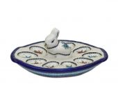 Plate for eggs - Polish pottery