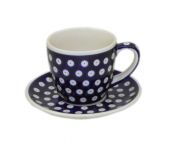 Cup + saucer - Polish pottery
